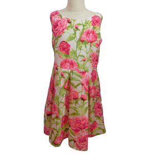 Floral Sleeveless Girls Dress By Place Size 10 Pink Green